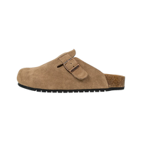 8555 Round Toe Suede Cork Clogs