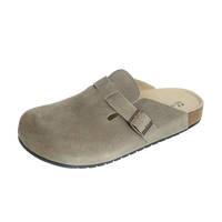 8555 Round Toe Suede Cork Clogs