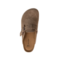 8555 Round Toe Suede Cork Clogs
